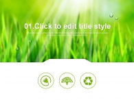 햇살 깨끗한 PPT 템플릿 그린 친환경 아이콘(자동완성형포함)_슬라이드3