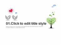행복 구름 PPT 템플릿 사랑이 꽃피는 나무(자동완성형포함)_슬라이드3