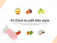 삼각형 패턴 PPT 템플릿 싱싱한 과일들(자동완성형포함)_슬라이드3