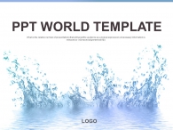 자연 워터 PPT 템플릿 시원한 물방울들(자동완성형 포함)_슬라이드1