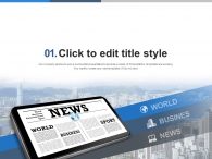 태블릿 라인 PPT 템플릿 세계 비즈니스 뉴스(자동완성형포함)_슬라이드3