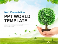 유기농 꽃 PPT 템플릿 환경을 위한 자연보호(자동완성형포함)_슬라이드1