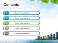 성공 수평선 PPT 템플릿 친환경 도시 건설 계획_슬라이드1
