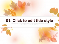 단풍 등산 PPT 템플릿 황금빛의 낙엽들(자동완성형포함)_슬라이드3