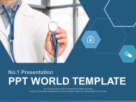 진료 서비스 PPT 템플릿 청진기와 의료 아이콘(자동완성형포함)_슬라이드1