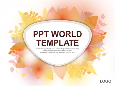단풍 등산 PPT 템플릿 황금빛의 낙엽들(자동완성형포함)_슬라이드1