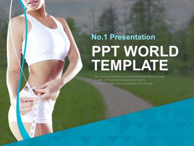 건강한 건강 PPT 템플릿 다이어트를 위한 피트니스(자동완성형포함)