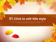 은행잎 계절 PPT 템플릿 가을 단풍잎 풍경(자동완성형포함)_슬라이드3