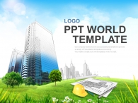 풀 환경 PPT 템플릿 친환경 도시 건설 설계도(자동완성형포함)_슬라이드1