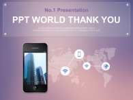 아이폰 핸드폰 PPT 템플릿 글로벌 모바일 네트워크_슬라이드4