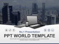빌딩 건물 PPT 템플릿 노트북 아이콘(자동완성형포함)_슬라이드1