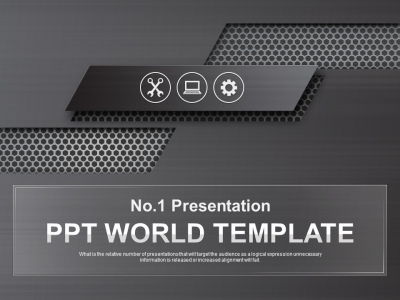 노트북 톱니 PPT 템플릿 심플한 금속 메탈 아이콘(자동완성형포함)