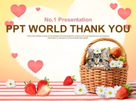 큐트 어린이 PPT 템플릿 고양이는 딸기를 좋아해(자동완성형포함)_슬라이드36