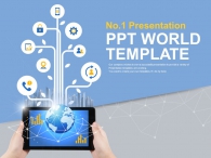전산망 그래프 PPT 템플릿 글로벌 스마트폰 서비스(자동완성형포함)_슬라이드1