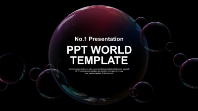 투명 투명한 PPT 템플릿 심플한 원 그래픽(자동완성형포함)