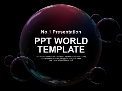투명 투명한 PPT 템플릿 심플한 원 그래픽(자동완성형포함) (메인)
