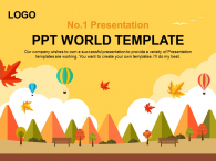 가을 바람 파워포인트 PPT 템플릿 디자인_슬라이드1