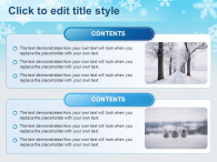 눈이 내리는 겨울 풍경 일러스트 파워포인트 PPT 템플릿 디자인_슬라이드4