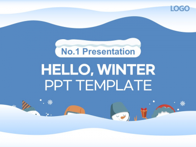 겨울 동화 눈사람 파워포인트 PPT 템플릿 디자인(메인)