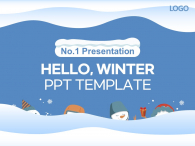 겨울 동화 눈사람 파워포인트 PPT 템플릿 디자인_슬라이드1