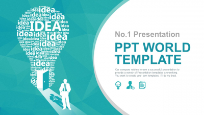 비지니스 아이디어 회의 와이드형 (자동완성형포함) 파워포인트 PPT 템플릿 디자인(메인)