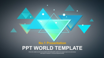 블루 기하학 그래픽 와이드형 (자동완성형포함) 파워포인트 PPT 템플릿 디자인