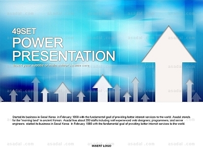 홍보자료 디자인 PPT 템플릿 세트2_블루그래픽상승화살표_b0642(좋은피티)