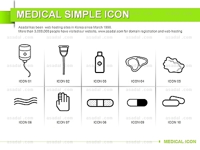 일러스트 아이콘 PNG아이콘 PPT 템플릿 1종_메디컬심플아이콘03(맑은피티)