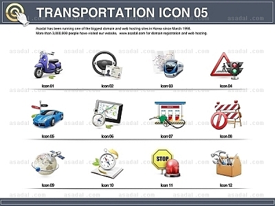 PNG 일러스트 아이콘 PPT 템플릿 1종_교통 아이콘_d0010(조이피티)