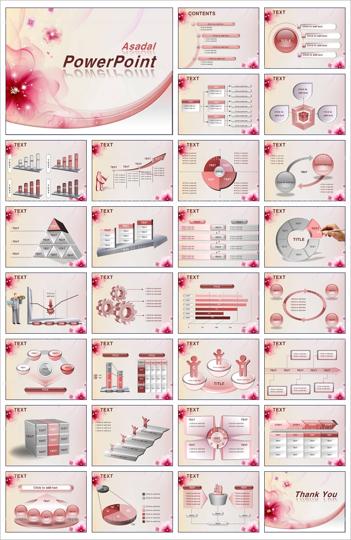 디자인 회사 PPT 템플릿 애니_부드럽게 빛나는 핑크플라워_001(고감도피티)