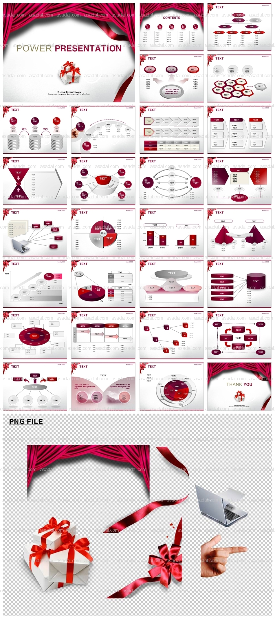 christmas Xmas PPT 템플릿 세트_감사의 마음001(고감도피티)