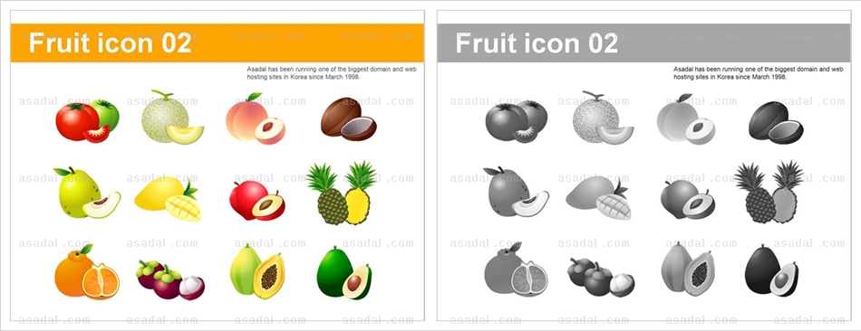 일러스트 아이콘 PNG아이콘 PPT 템플릿 1종_과일아이콘02_0002(하나피티)