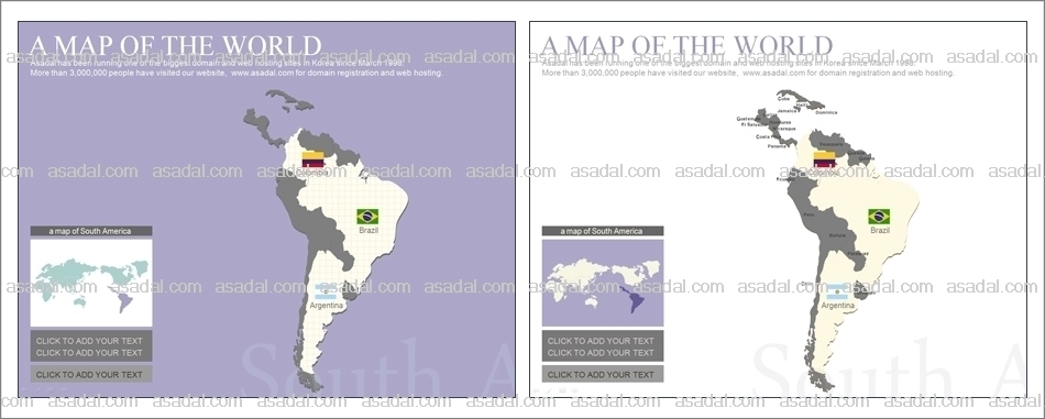 차트 di PPT 템플릿 1종_남아메리카 지도형_0007(감각피티)