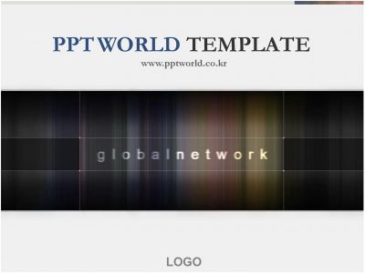 세계 흑백 PPT 템플릿 글로벌 그래픽 효과가 있는 템플릿