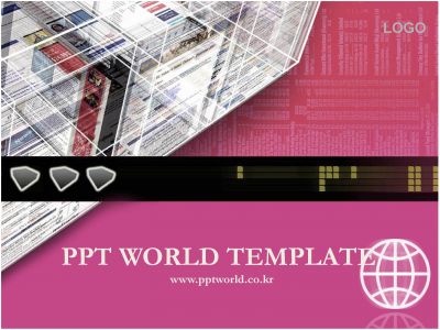 인터넷 그래픽 PPT 템플릿 글로벌시대 그래픽효과가 있는 템플릿(메인)