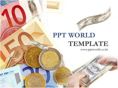 유로 달러 PPT 템플릿 세계 각국의 돈 템플릿(메인)