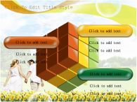 커플 꽃밭 PPT 템플릿 수선화가 있는 공원에서 산책하는 커플_슬라이드13