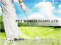 퍼팅 샷 PPT 템플릿 골프하는 남자가 있는 템플릿_슬라이드1
