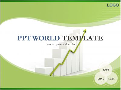 상승 단계 PPT 템플릿 그래프가 있는 템플릿(엔딩)