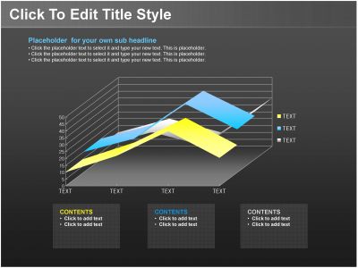 ppt 템플릿 PPT 템플릿 1종 3차원 꺽은선형 차트