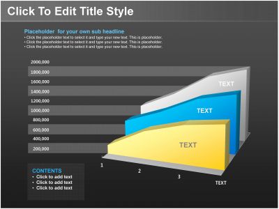 ppt 템플릿 PPT 템플릿 1종 3차원 영역형차트