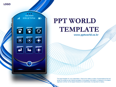 휴대폰 통신 PPT 템플릿 [고급형]블루 스마트폰 템플릿(자동완성형 포함)(메인)
