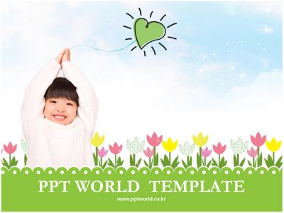 물방울 구름  PPT 템플릿 자연속의 어린이 템플릿(자동완성형 포함)