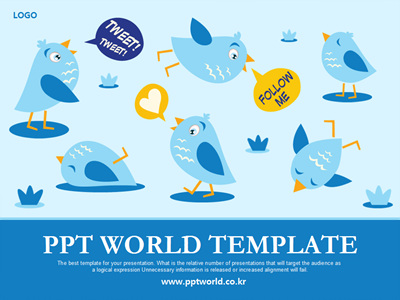 follow tweet PPT 템플릿 [기본형]소셜 네트워크 서비스(메인)