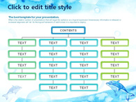 물결 물감 PPT 템플릿 시원한 바다의 돌고래(자동완성형포함)_슬라이드6