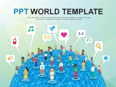 인구 다양화 PPT 템플릿 지구는 하나