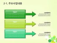 예상수익 세부일정계획 PPT 템플릿 다각형 그린 패턴 그래픽(자동완성형포함)_슬라이드9