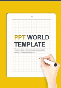 원색 강렬한 PPT 템플릿 심플한 일러스트 테블릿 사업계획서(자동완성형포함)(메인)