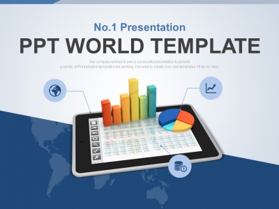 아이콘 그래프 PPT 템플릿 스마트한 매출 관리 시스템(자동완성형포함)(메인)