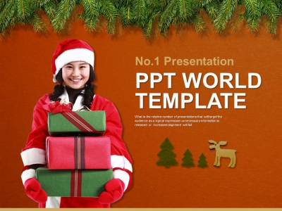 트리 산타 PPT 템플릿 따뜻한 크리스마스(자동완성형포함)(메인)